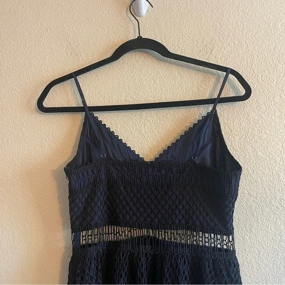 Revolve Likely Glencoe Fence Lace Sleeveless Dress Navy Black Mini Womens Size 6 - Picture 9 of 12